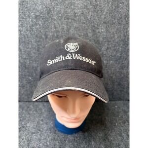 Smith & Wesson Black Embroidered Logo Baseball Cap Adjustable Hat 540 Brands